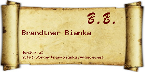 Brandtner Bianka névjegykártya